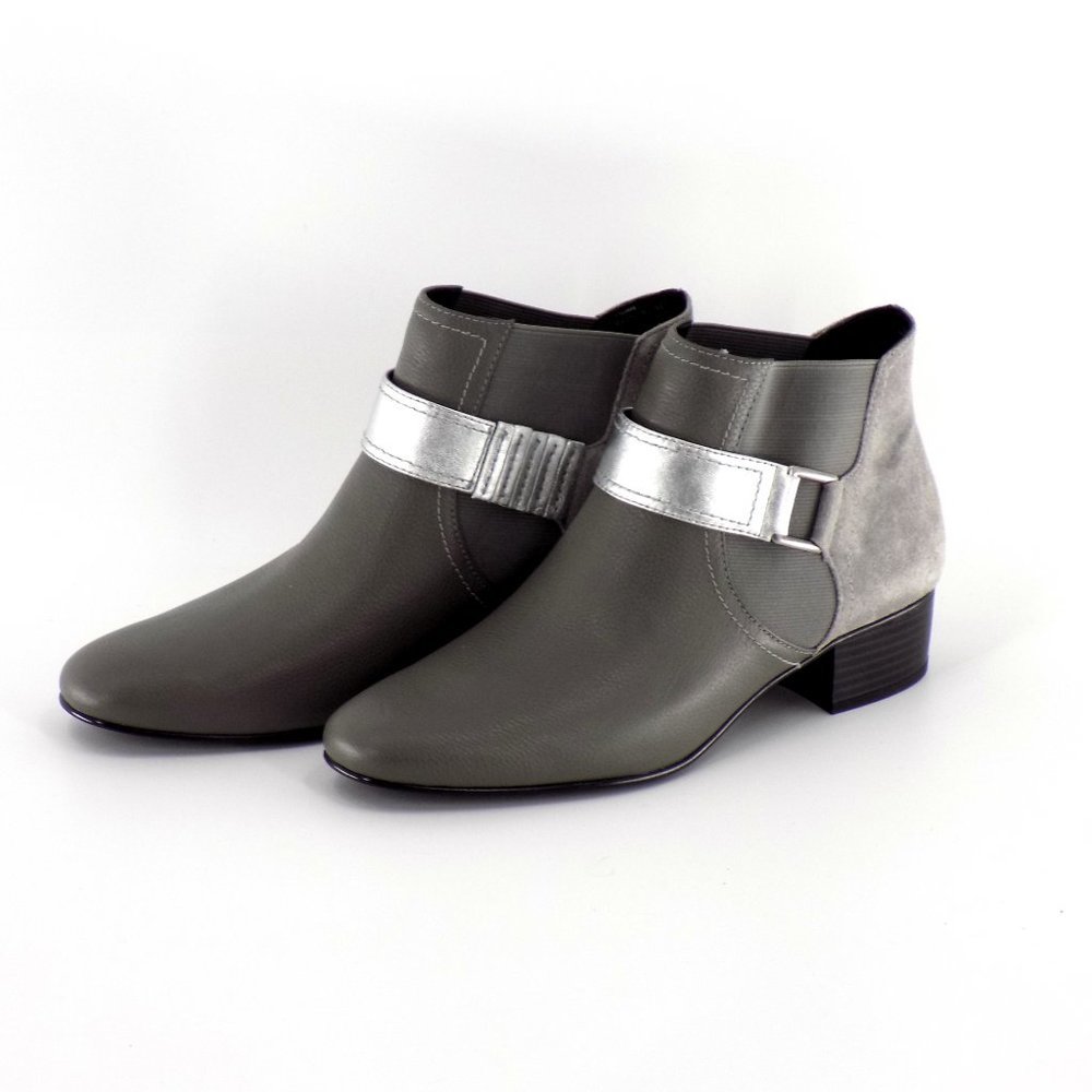 LOGO by Lori Goldstein Silver and Gray Ankle Boots - Picture 2 of 13